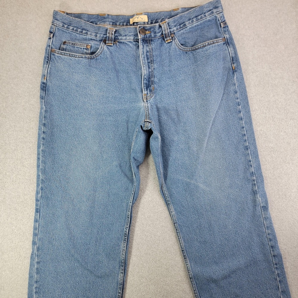 Blue Mountain Jeans Mens 40x30 Blue Medium Wash Regular Fit Straight Denim Pants
